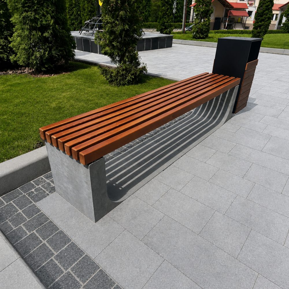 Лавка бетонна